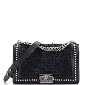 Chanel Boy Flap Bag Quilted Tweed With #183673C31B